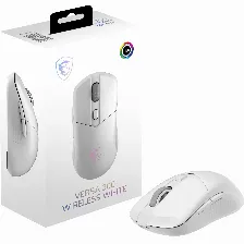 Mouse Optico Msi Versa 300, 6 Botones, 8000 Dpi, Rf Wireless, Bluetooth, Blanco